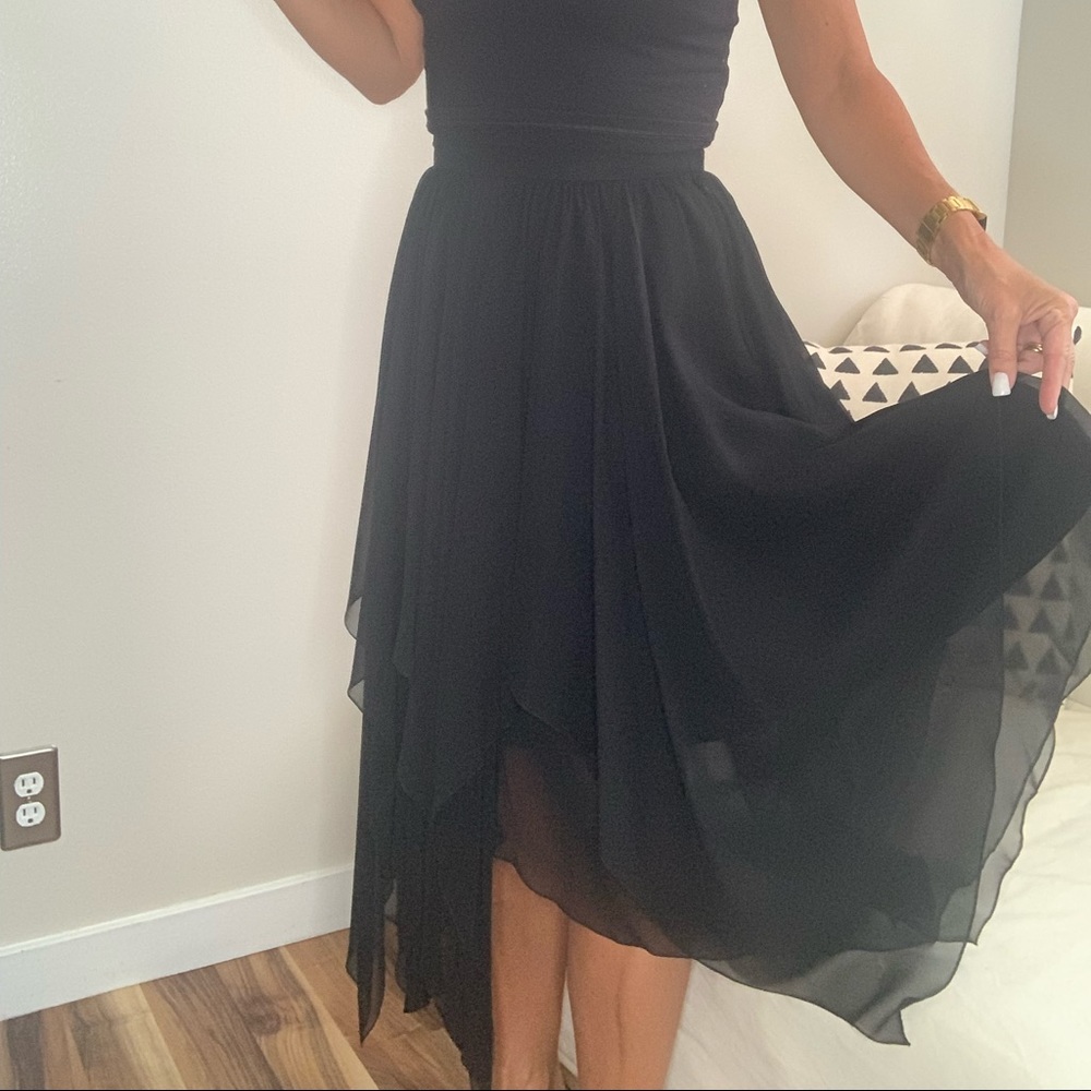 Oleg Cassini Silk Tiered Skirt - Picture 1 of 6